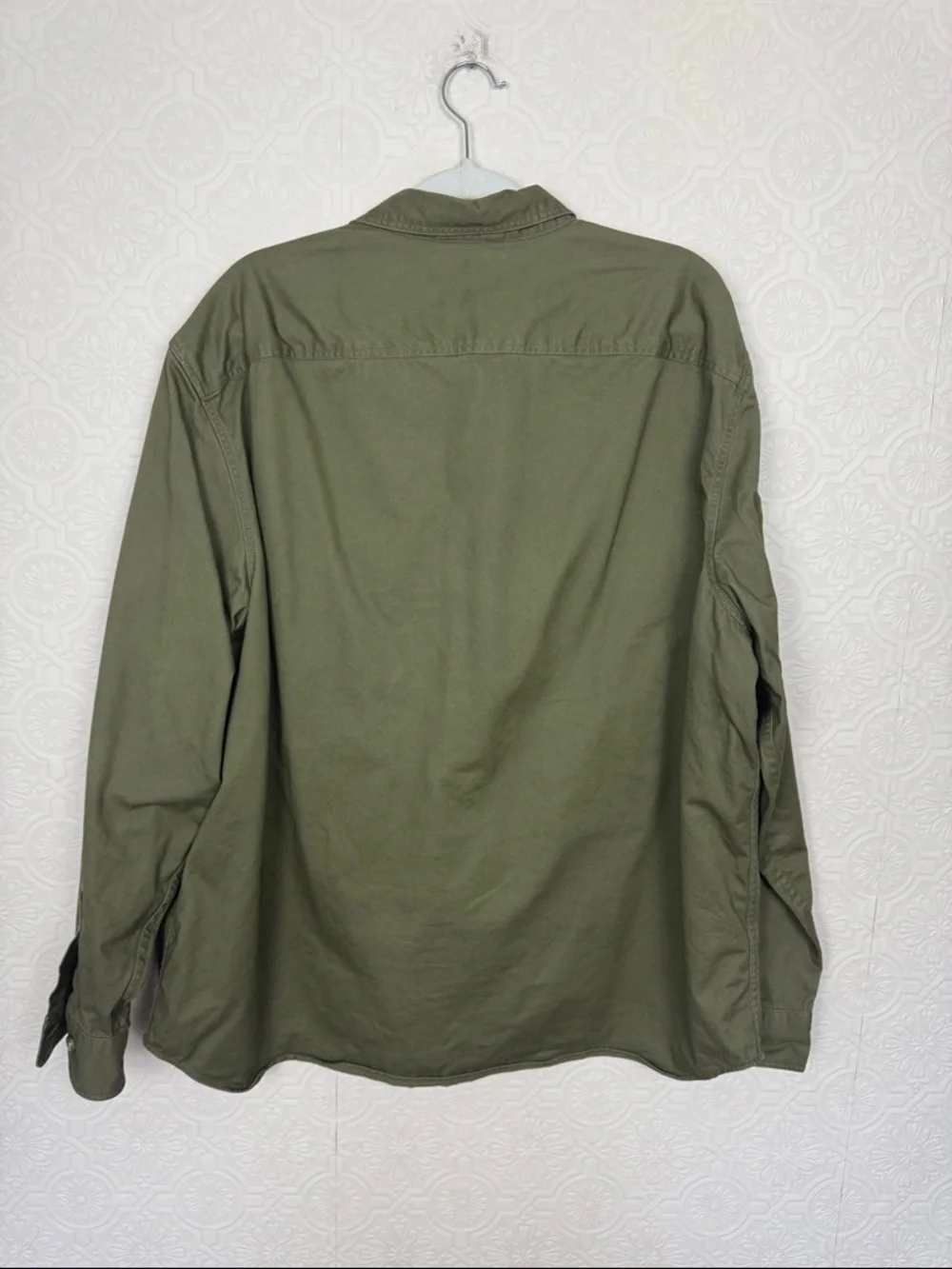 Banana Republic 100% Cotton Olive Green Utility Button‎ Down Shirt XL Standard